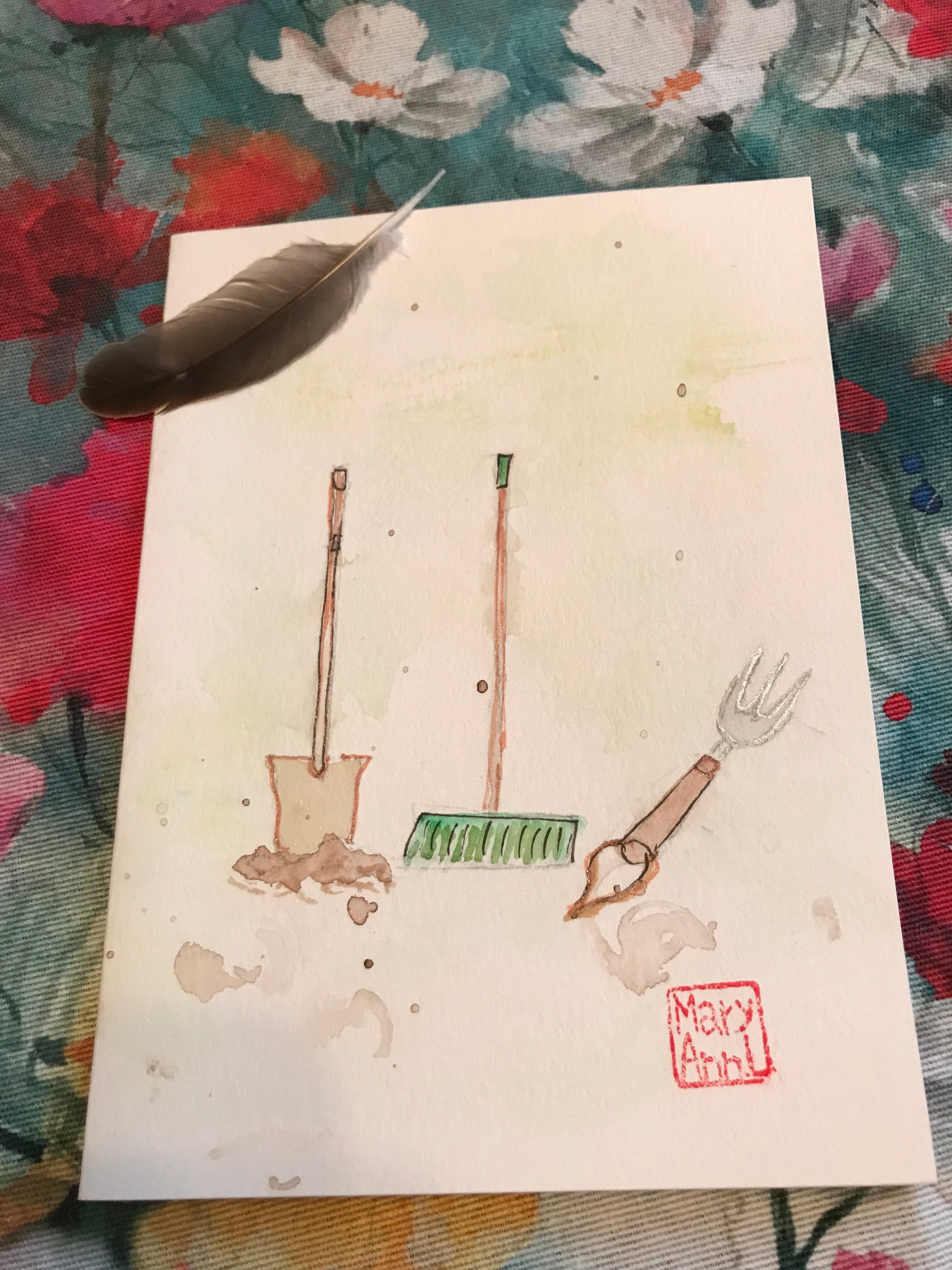 Garden Tools Greeting Card