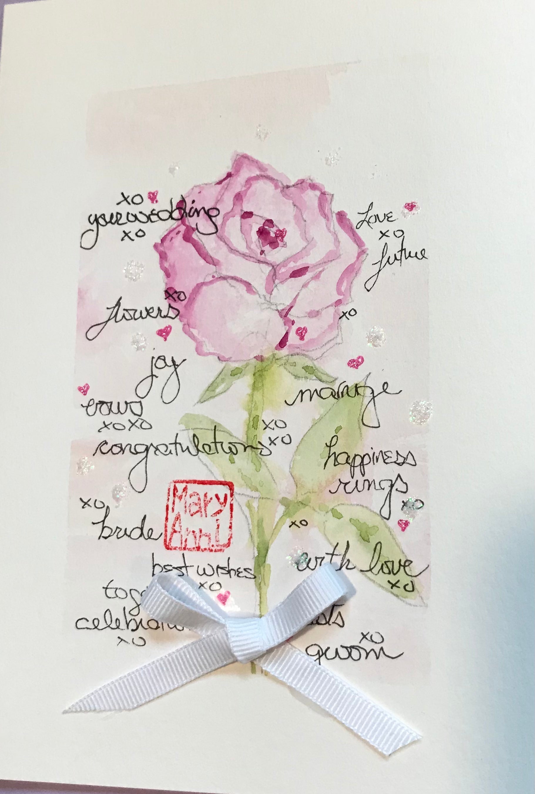 Rose Wedding Greeting Card