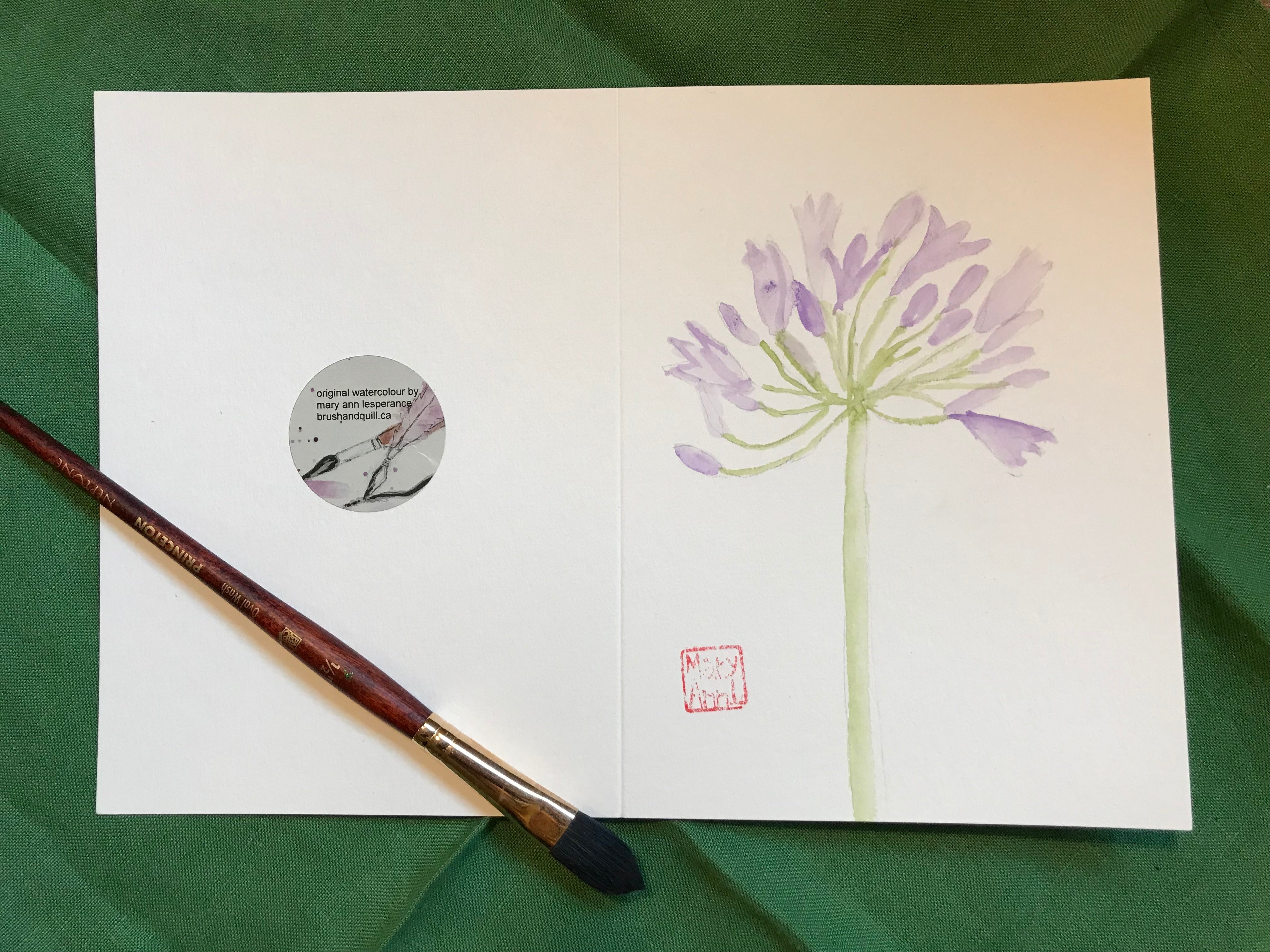 Agapanthus Greeting Card