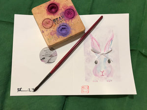 Bunny with Bow Greeting Card