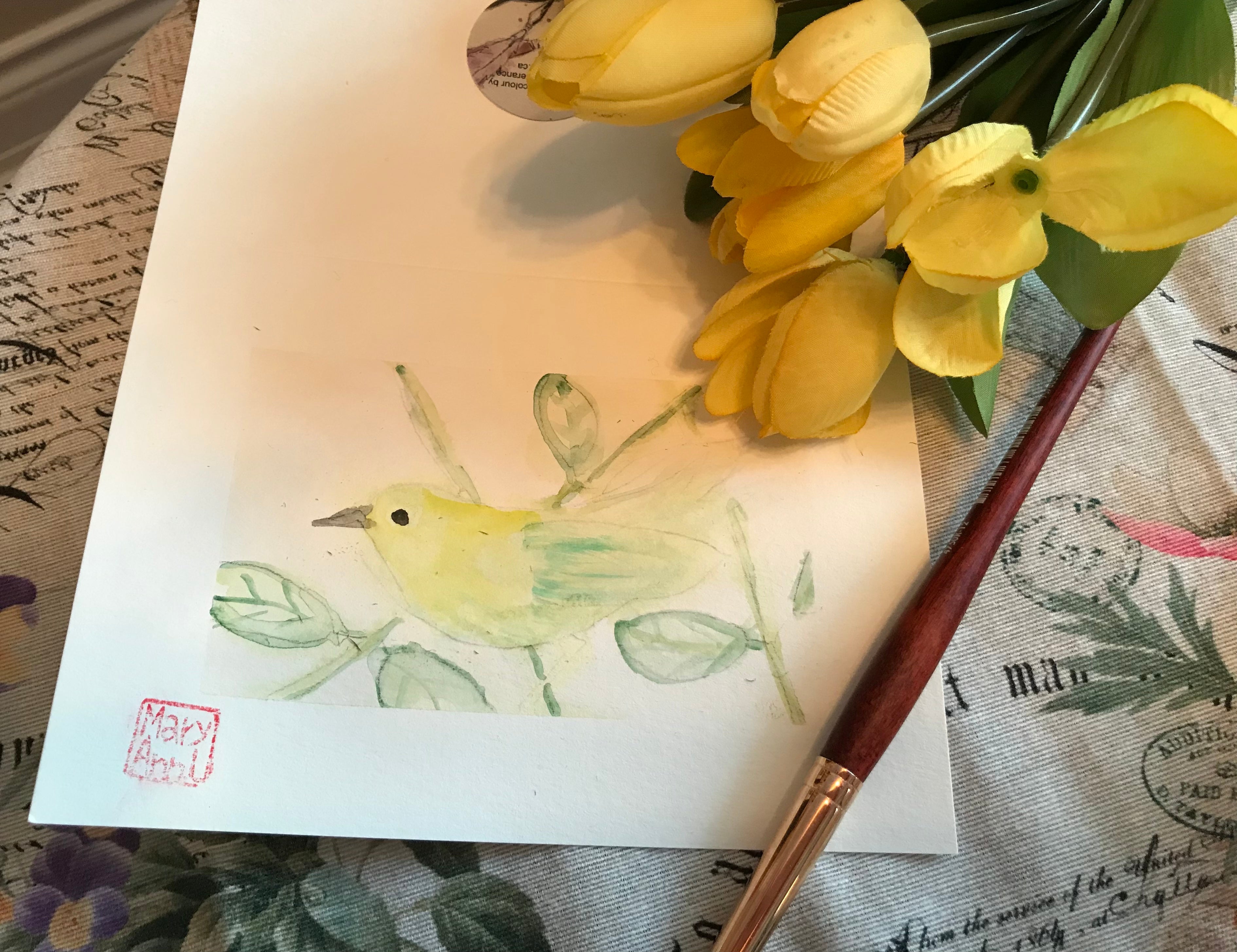 Yellow Bird Greeting Card