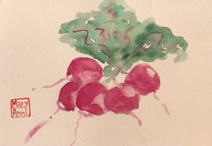 Bunch of Radishes Greeting Card