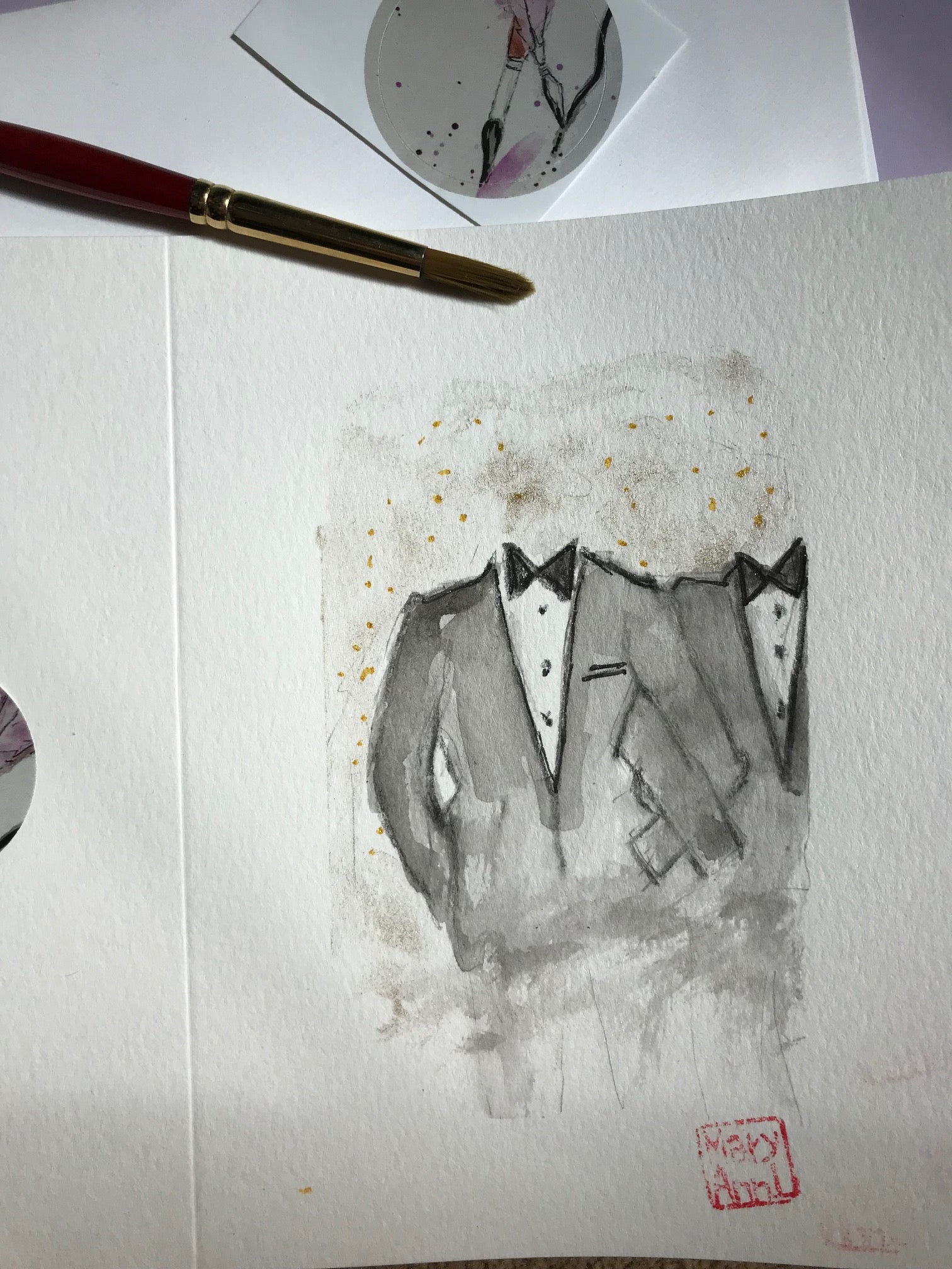 Male Wedding Greeting Card