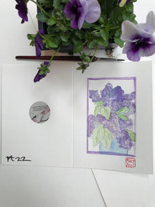 Purple Hydrangeas Greeting Card