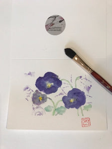 Pansies and Viola Greeting Card