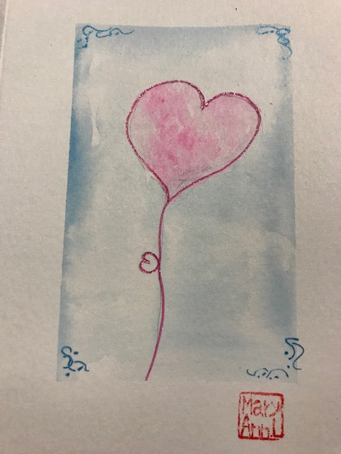 Heart Balloon Greeting Card