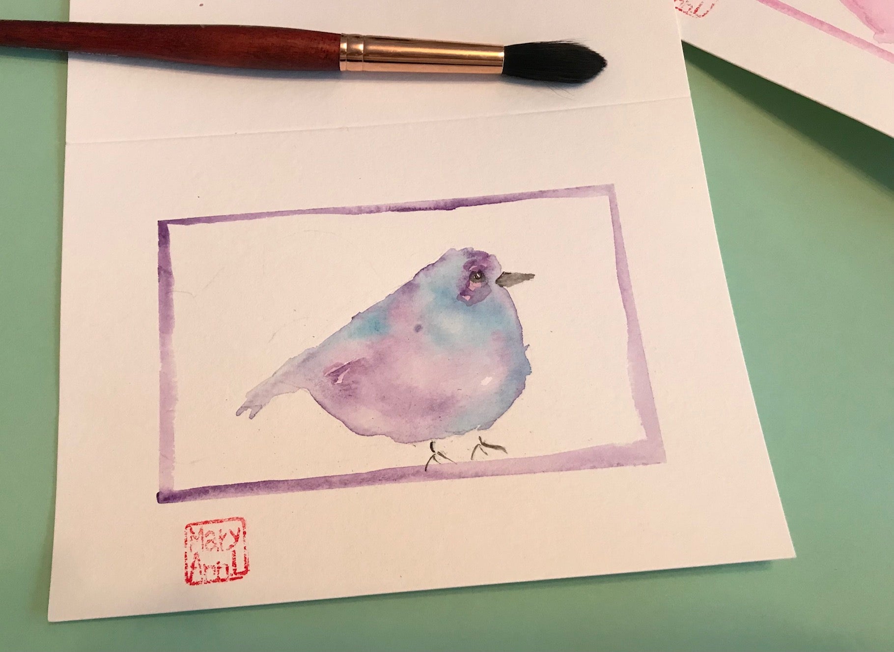 Blue Bird Greeting Card