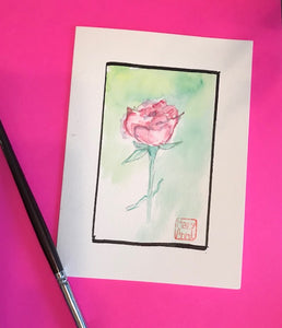 Single Rose Greeting Card